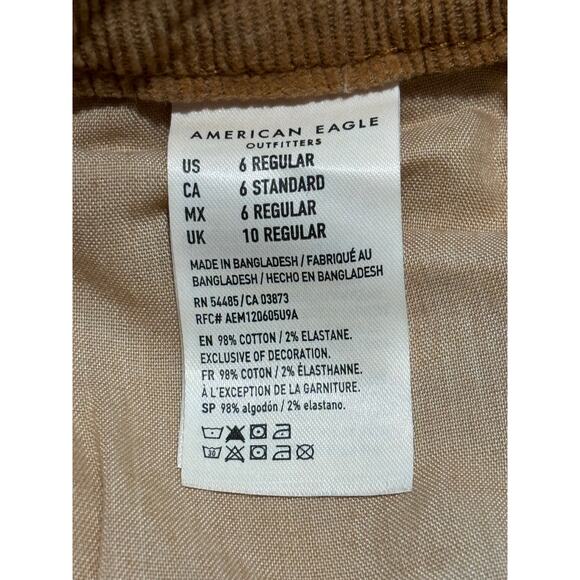 American Eagle Super Stretch Jeans 6 Regular Tan Denim Straight Leg Streetwear - Picture 6 of 7